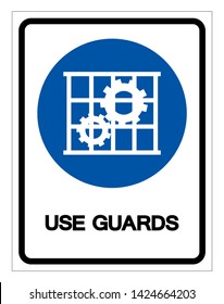 Use Guards Protection Symbol Sign,Vector Illustration, Isolate On White Background Label .EPS10