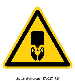 Use Hand Sanitiser Symbol Sign, Vector Illustration, Isolate On White Background Label. EPS10 