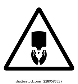 Use Hand Sanitiser Symbol Sign, Vector Illustration, Isolate On White Background Label. EPS10 