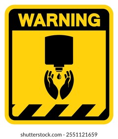 Use Hand Sanitiser Warning Sign, Vector Illustration, Isolate On White Background Label.EPS10
