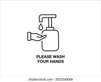Use Hand Sanitizer sign vector Illustration