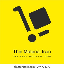 Use Hand Truck bright yellow material minimal icon or logo design