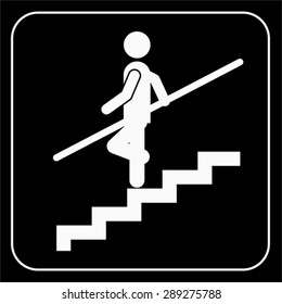 Use Handrail sign, vector