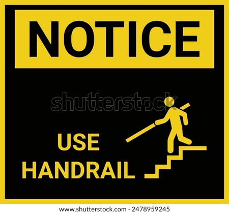 Use handrail sign vector illustration