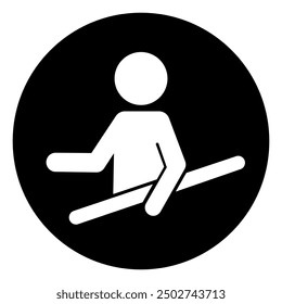 Use Handrail Symbol Sign,Vector Illustration, Isolated On White Background Label.EPS10 