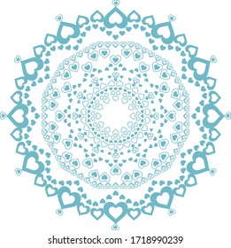 use heart icon to make mandalas.
decorative elements, vector illustration