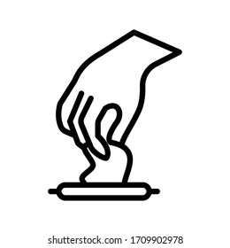 Use Hygiene Tissue Paper Concept, Avoid Direct Touching the Object on white background, Coronavirus Prevention Symbol Vector Icon design