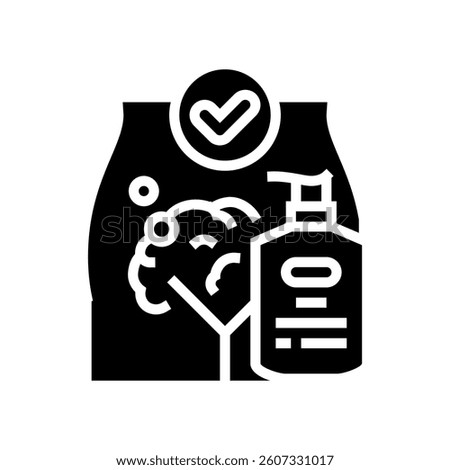 use an intimate wash for sensitive areas glyph icon vector. use an intimate wash for sensitive areas sign. isolated symbol illustration