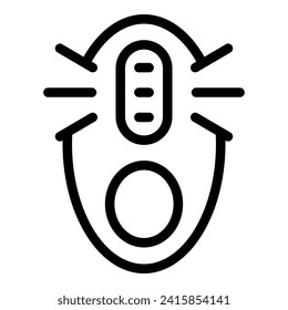 Use lamp equipment icon outline vector. Bulb bacterium. Hospital light