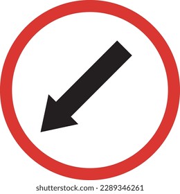 use left way for transportation arrow left