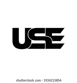 USE letter monogram logo design vector