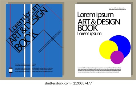Es el uso de letras, círculos, líneas y colores en el diseño.