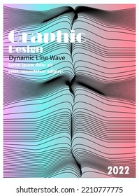 It is the use of lines to create work. used for poster, cover, background,