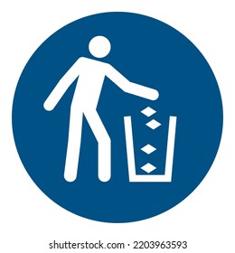 Use litter bin
To signify that litter must be placed in a litter bin
Hazard : Material which is harmful or could create a tripping or slipping hazard
