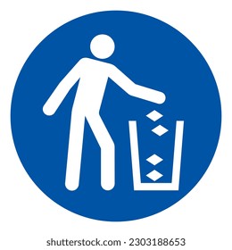 
Use Litter Bin Symbol Sign ,Vector Illustration, Isolate On White Background Label. EPS10