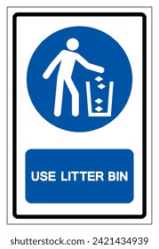 Use Litter Bin Symbol Sign ,Vector Illustration, Isolate On White Background Label. EPS10