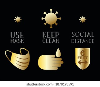 Use Mas, Keep Clean Your Hand, And Social Distance Protect Us From The Virus