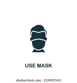 Use Mask icon. Monochrome simple Quarantine icon for templates, web design and infographics