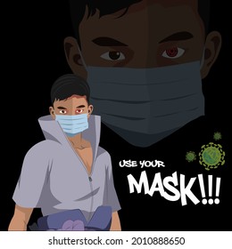 Use Mask Ninja Character Boy Kids