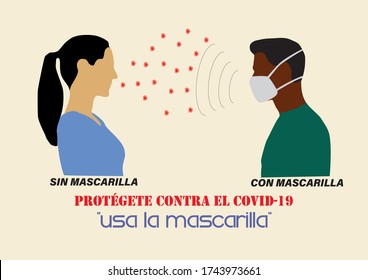 use the mask to protect yourself from the Covid-19 - Spanish version