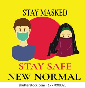 Use a mask Stay Safe,stay masked stay safe , Let's Stop COVID-19, wear a mask in a COVID-19 coronavirus outbreak, wear a mask, keep a physical distance and wash your hands to prevent viral infection