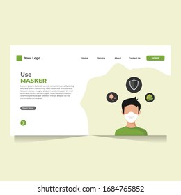 Use Masker/Gift Masker Landing Page Design