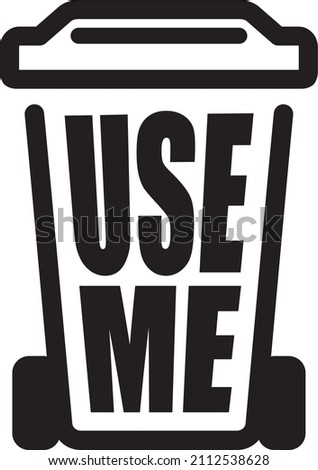 USE ME DUSTBIN LOGO DESIGN