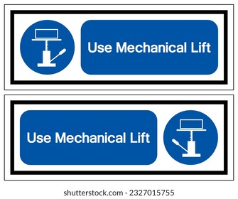 Use Mechanical Lift Symbol Sign,Vector Illustration, Isolated On White Background Label. EPS10 