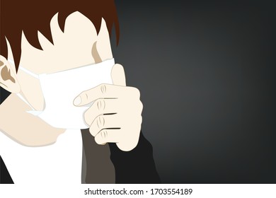 Use a medical mask to stop a spreading virus to another person.