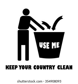 Use me.Trash should get into the right place .Keep your surroundings clean.