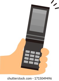 eine mobile einzelne Vektorillustration-Illustration verwenden