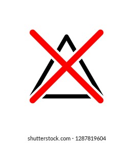 Use No Bleach Symbol. Laundry Icon. Washing Rule Sign Vector Illustration.