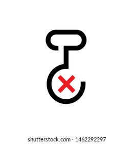Use No Hook. Goods Handling Rule Illustration. Applied as Trendy Symbol for Design Elements, Websites, Presentation and Application - Vector. 