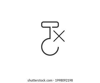 Icono Sin gancho, signo. Ilustración vectorial.