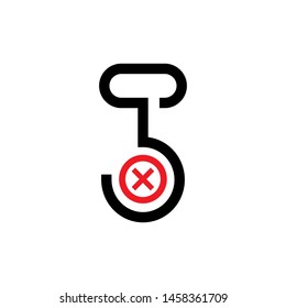 Use No Hook. Rules of Goods Handling Illustration. Applied as Trendy Symbol for Design Elements, Websites, Presentation and Application - Vector. 