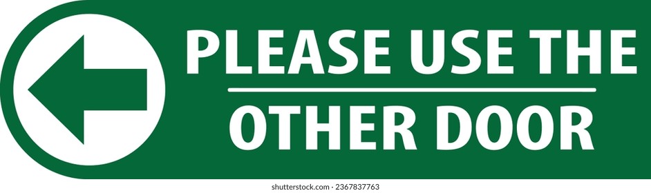 Use the other door sign vector