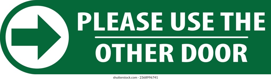 Use the other door sign vector