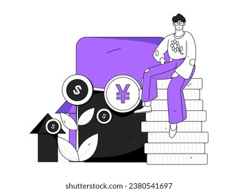 Verwenden Sie rote Umschläge, um neue Kunden anzuziehen und Aktivitäten zu fördern. Flaches Vektorgrafik-Zeichenkonzept, Illustration
