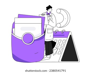 Use red envelopes to attract new customers and promote activity. Flat vector character concept illustration
