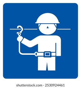 Use Safety Belt Symbol Sign,Vector Illustration, Isolated On White Background Label.EPS10