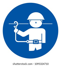 Use Safety Belts Symbol, Vector Illustration, Isolate On White Background Icon. EPS10