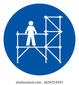Use Scaffolding Symbol Sign, Vector Illustration, Isolated On White Background Label. EPS10