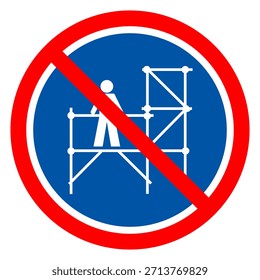 Use Scaffolding Symbol Sign, Vector Illustration, Isolated On White Background Label. EPS10