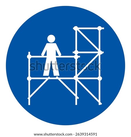 Use Scaffolding Symbol Sign, Vector Illustration, Isolated On White Background Label. EPS10