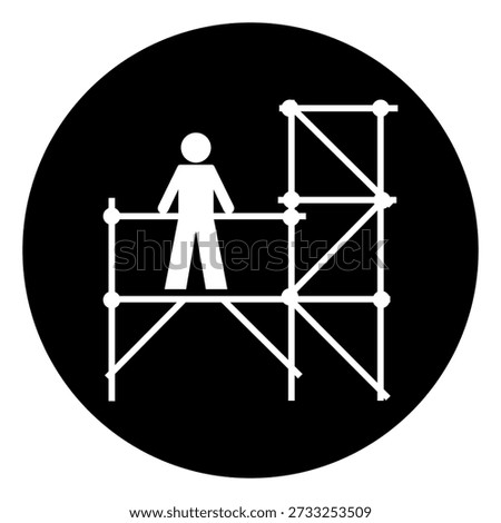 Use Scaffolding Symbol Sign, Vector Illustration, Isolated On White Background Label. EPS10