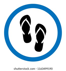 Use Slippers In The Pool Area. Pool Rules Sign Vector