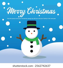 use of snowman illustration for promotional poster