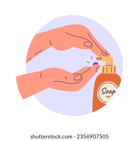Utilizar Ilustración de vectores de insignia de higiene de jabón