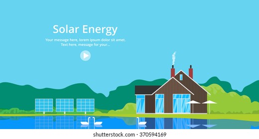 The use of solar energy in a private home. Renewable Energy