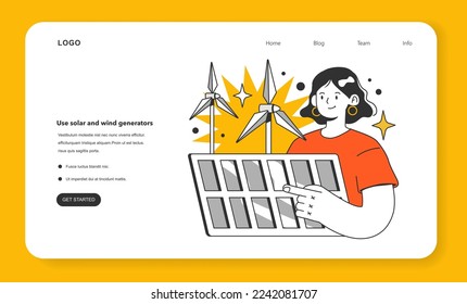 Einsatz von Solar- und Windgeneratoren in Notsituationen. Energiekrise: Wie kann man unter begrenzten Energieressourcen leben? Strom, Heizung und Gasabschaltung. Flache Vektorgrafik
